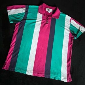 Vintage Carolina Colours Striped Polo Shirt Men’s L/XL